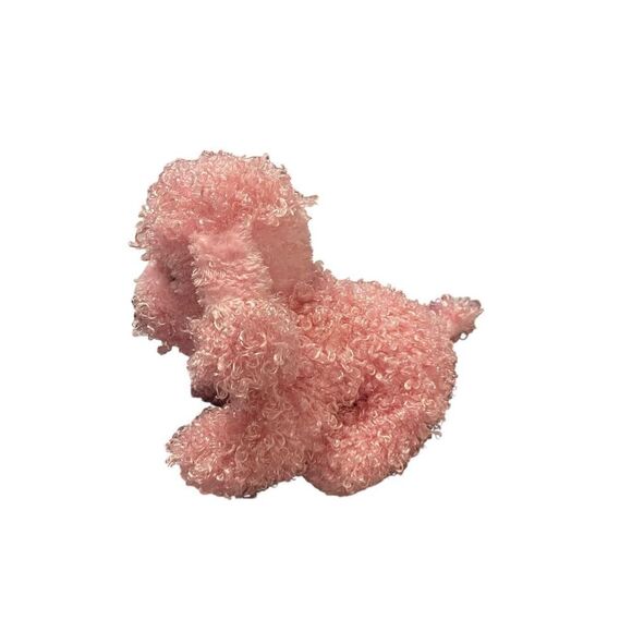 Ganz Webkinz Pink Curly Shaggy Poodle Dog Plush Stuffed Animal Toy 9" - Picture 10 of 10